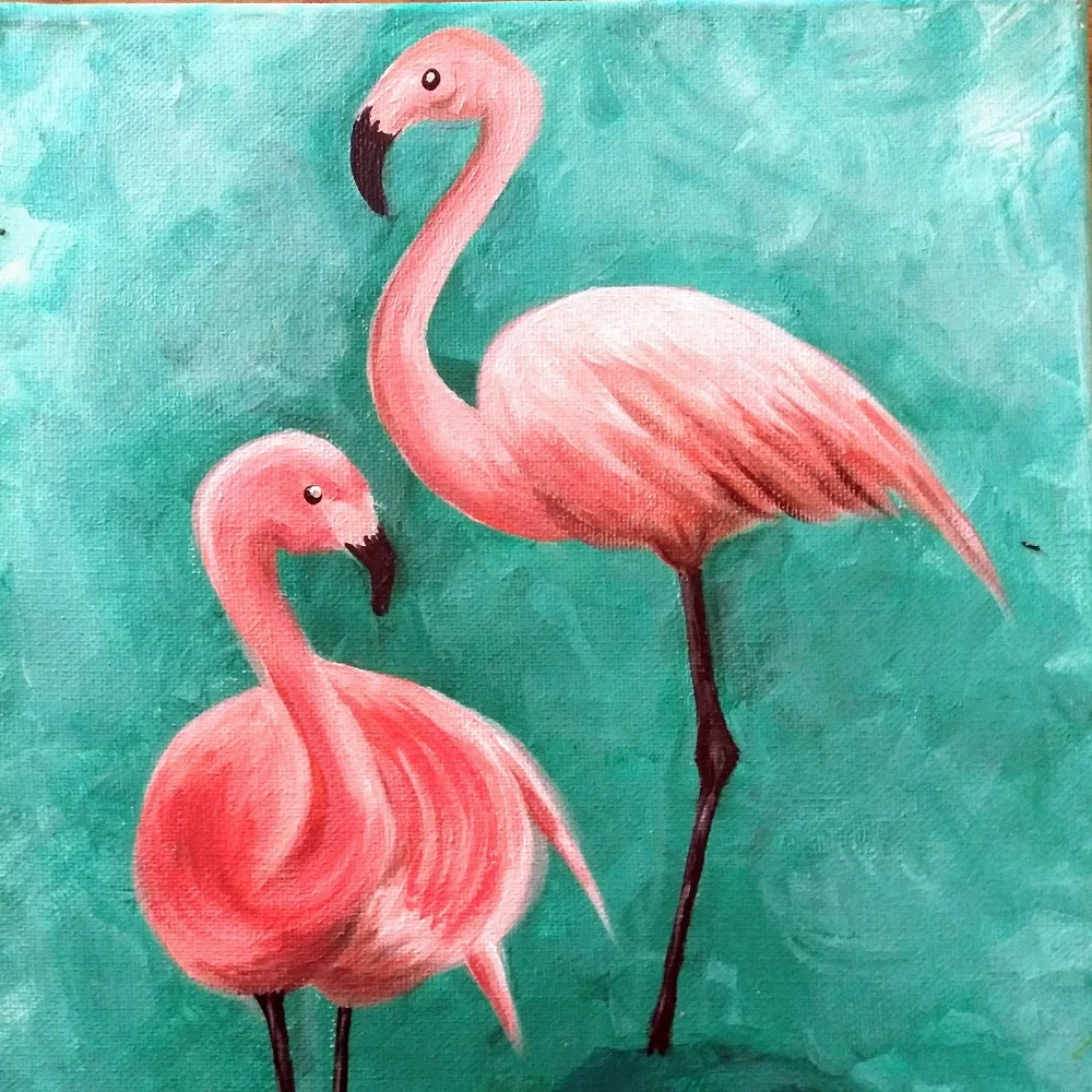 Original Flamingo Painting 14